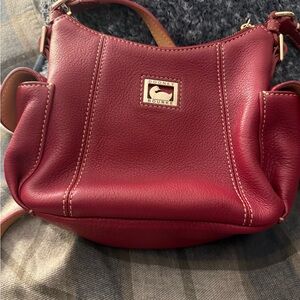 Dooney & Bourke Burgundy Leather Shoulder Bag